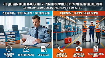 Что делать после проверки ГИТ или несчастного случая на производстве